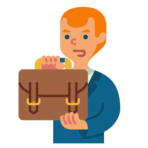 Briefcase business briefcase man icon