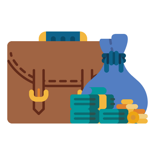 Budget briefcase profit stock icon