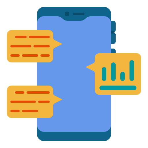 Chat stock financial market icon