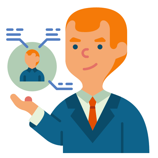 Curriculum vitae resume avatar businessman icon