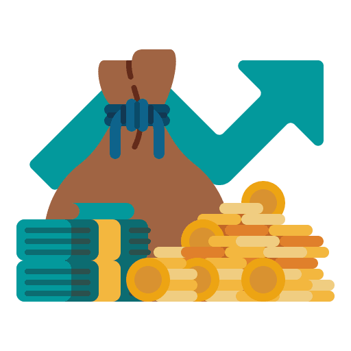 Interest arrow statistics stock icon