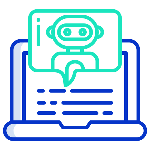 Chatbot future robot communications icon Chatbot future robot communications icon