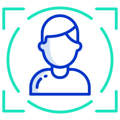 Focus segmentation camera shots user icon