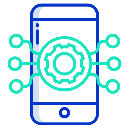 Mobile configuration phone technology icon Mobile configuration phone technology icon