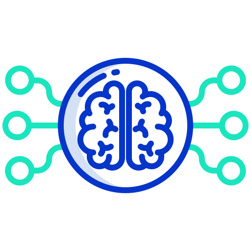Brain brain robotics futuristic icon Brain brain robotics futuristic icon