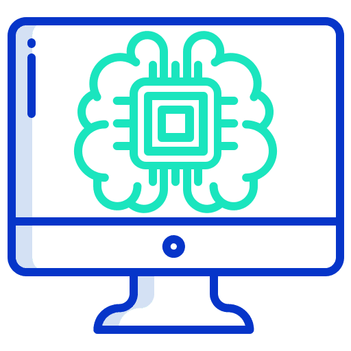 Computer artificial intelligence engineering robotics icon Computer artificial intelligence engineering robotics icon