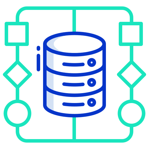 Data process algorithm server icon Data process algorithm server icon