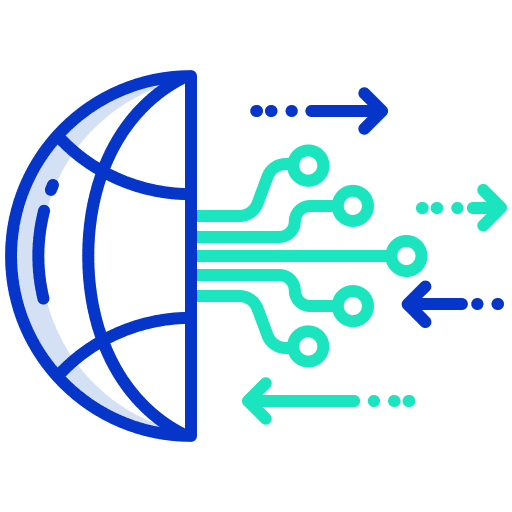Global technology education network icon Global technology education network icon