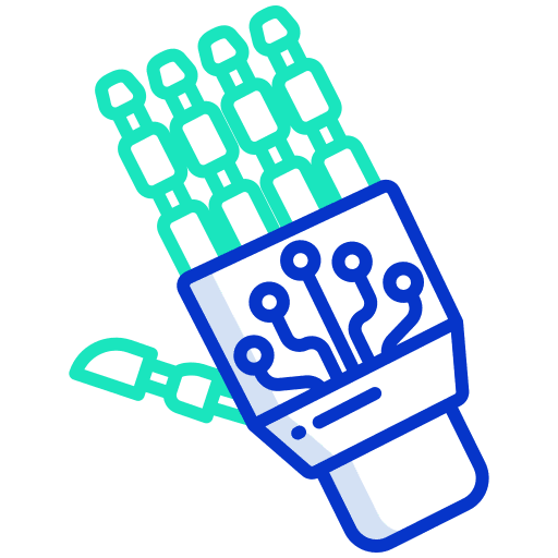 Hand artificial arm bionic arm icon Hand artificial arm bionic arm icon