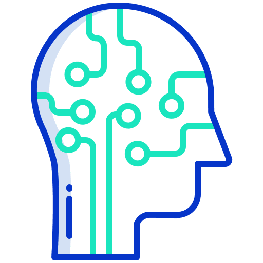 Head head technology chip icon Head head technology chip icon