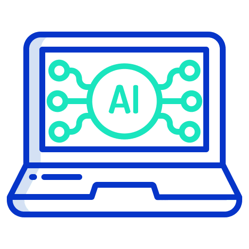 Laptop automaton conversation technology icon Laptop automaton conversation technology icon