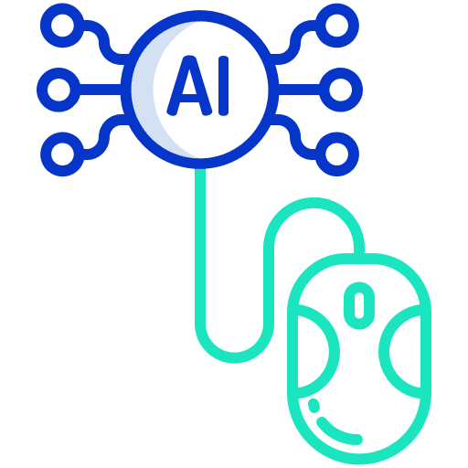 Mouse artificial intelligence electronics technology icon Mouse artificial intelligence electronics technology icon