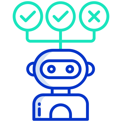 Robot decision avatar robot icon Robot decision avatar robot icon