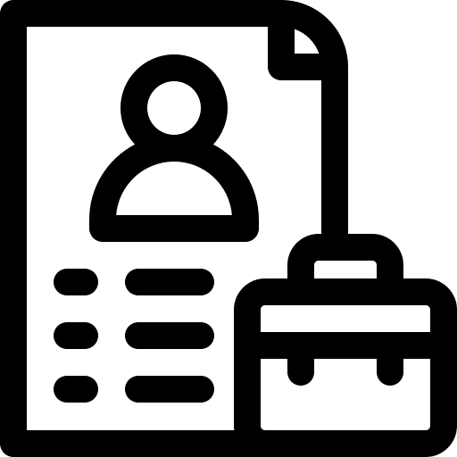 Employment human resources curriculum vitae cv icon