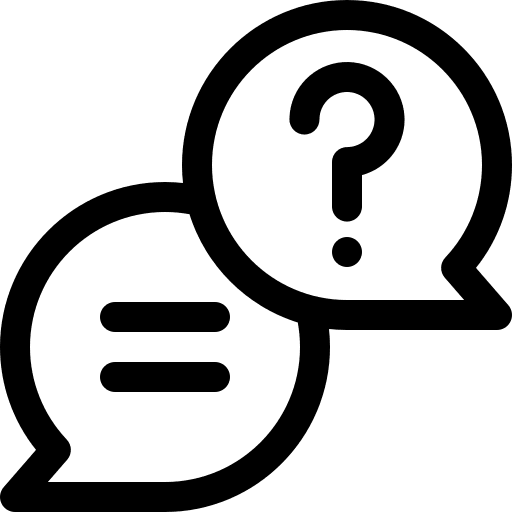 Question interview chat bubble conversation icon
