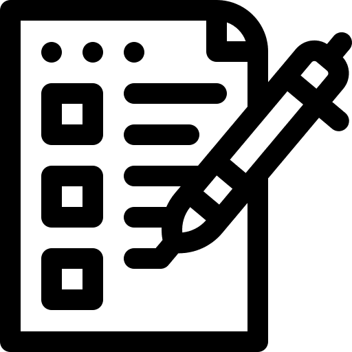 Test conclusion exam task icon