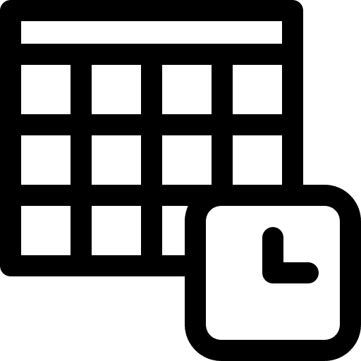 Schedule calendar time time and date icon