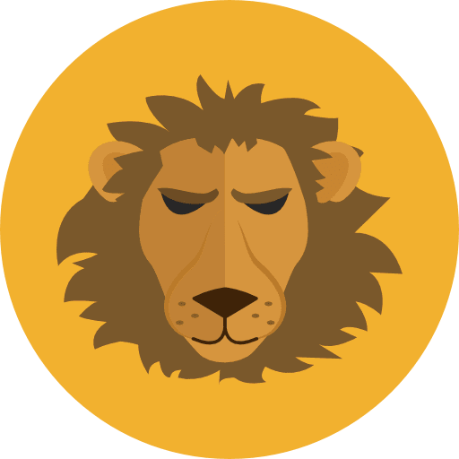 Leo lion zodiac shapes and symbols icon