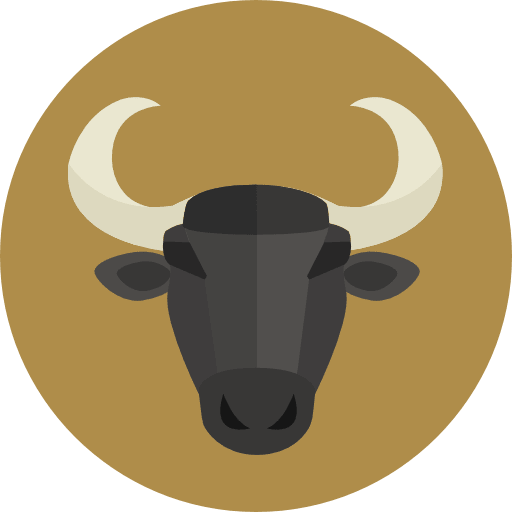 Taurus horoscope zodiac signs icon