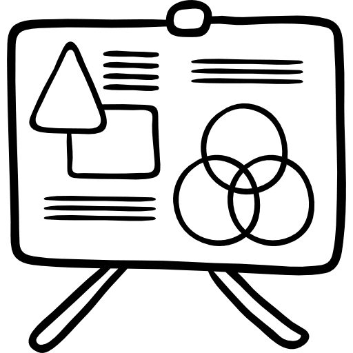 Presentation art and design business statistics icon