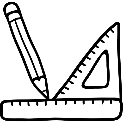 Dimension pencil dimension ruler icon