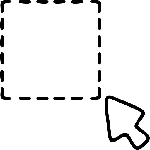 Selection edit tools square pointer icon