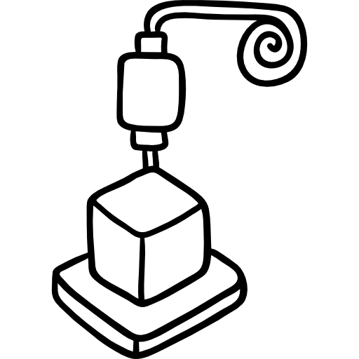 3d printing symbols printer tools and utensils icon