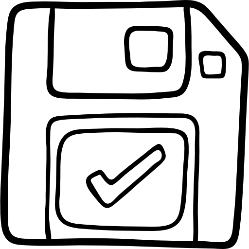 Diskette multimedia save file technology icon