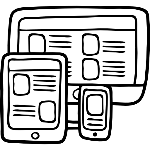 Responsive tablet cellphone technology icon