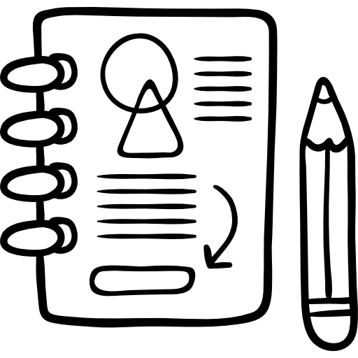 Sketching sketchbook notebook sketch icon