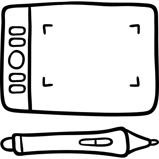 Graphic tablet pencil tablet business and finance icon