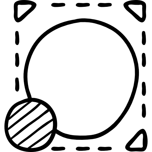 Scale graphic design art and design shapes and symbols icon