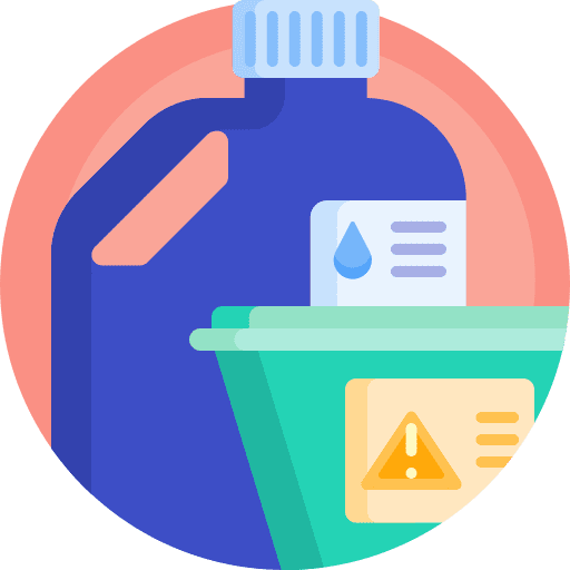 Chemicals cleaning products allergen disinfectant icon
