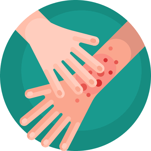 Itching allergy eruption itch icon