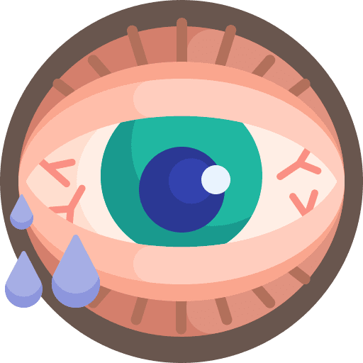 Red eye allergy conjunctivitis symptom icon