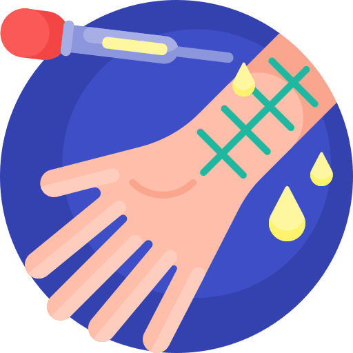 Allergy test testing dermatologist icon