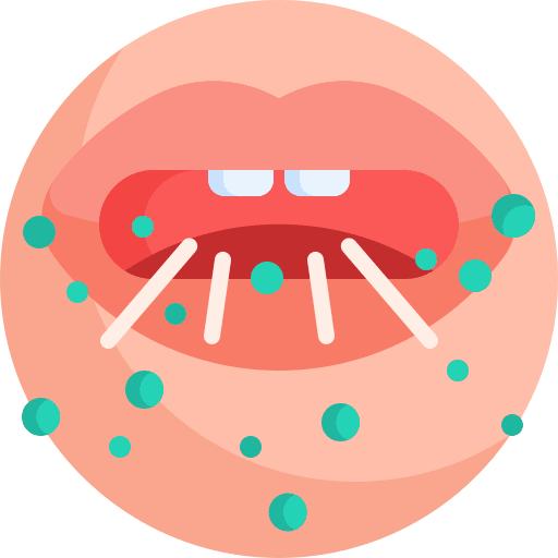 Cough allergy epidemic disease icon