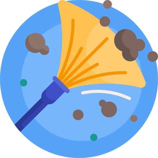 Dust broom allergy dust icon