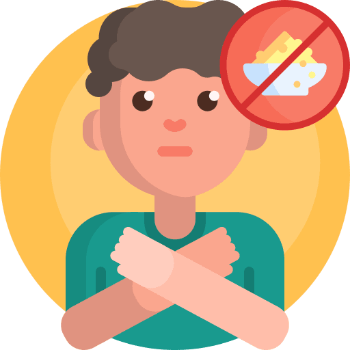 Gluten free people allergen man icon