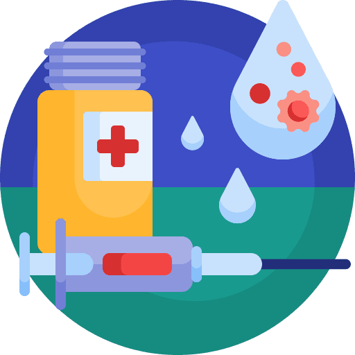 Injection doctor allergy syringe icon