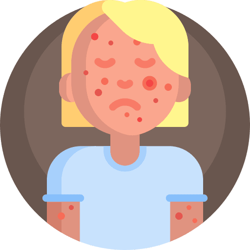 Rash skin rash reaction icon