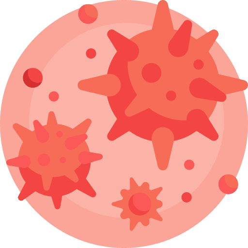 Virus coronavirus bacteria mold icon