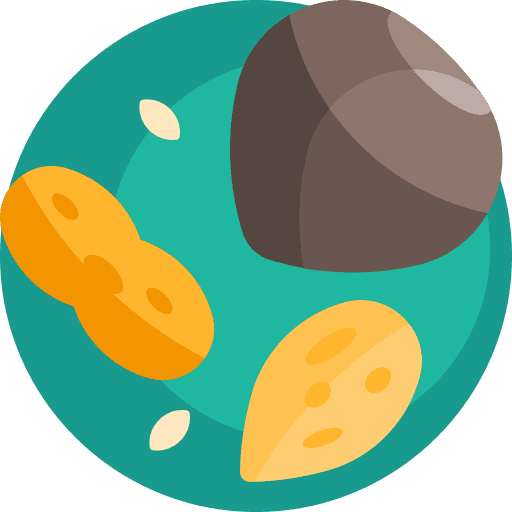 Nuts nutrition peanut diet icon