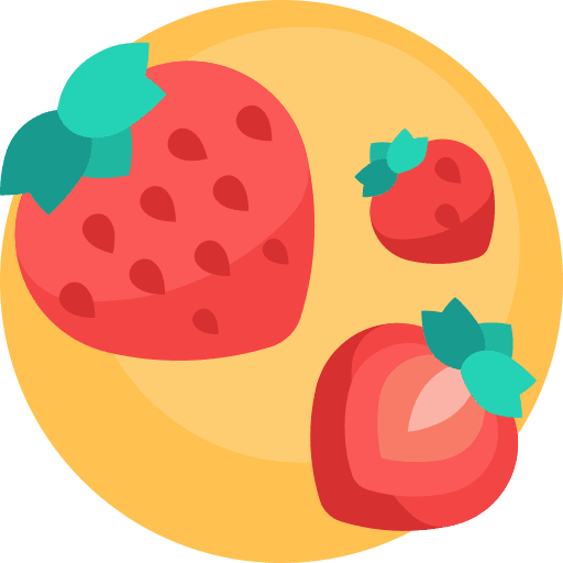 Strawberry organic allergen food and restaurant icon