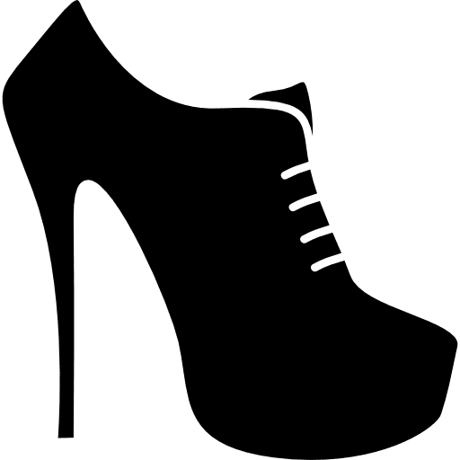 High heel fashion femenine shoe icon