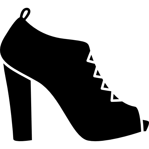 High heel female clothing shoes icon