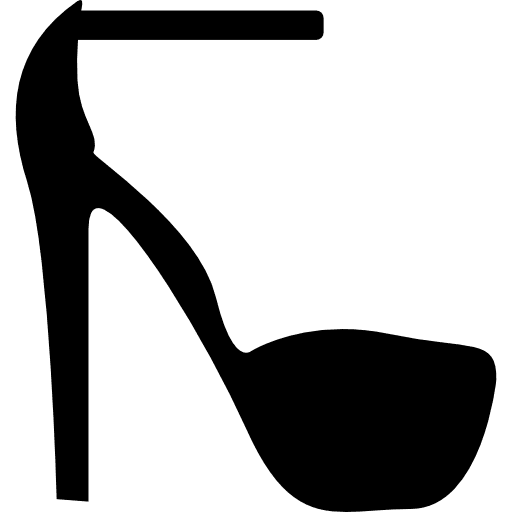 High heel fashion shoe footwear icon