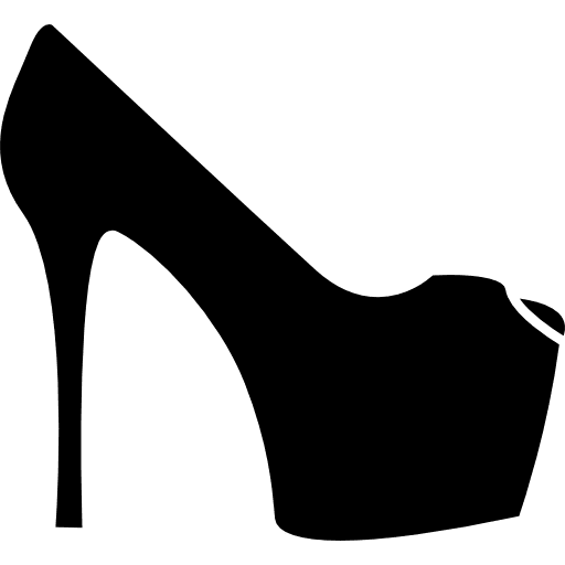 High heels femenine footwear shoe icon