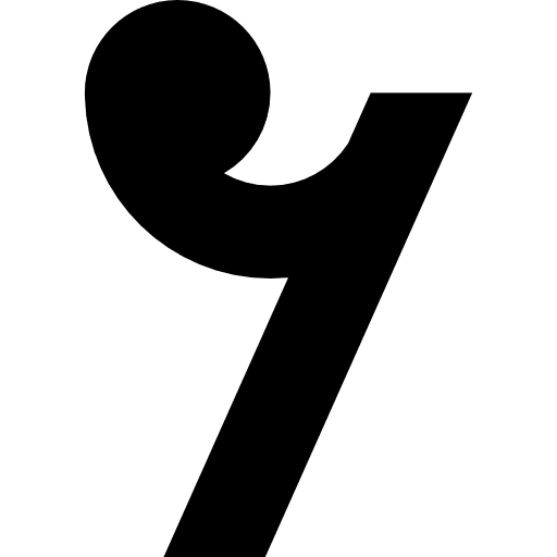 Eight note rest signs musical pentagram icon