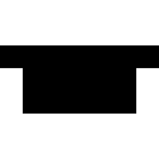 Whole rest pentagram notation musical icon